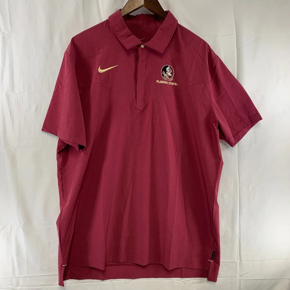 Nike Florida‎ State Seminoles Polo Mens XL Maroon Dri-FIT On-Field DN5814-692